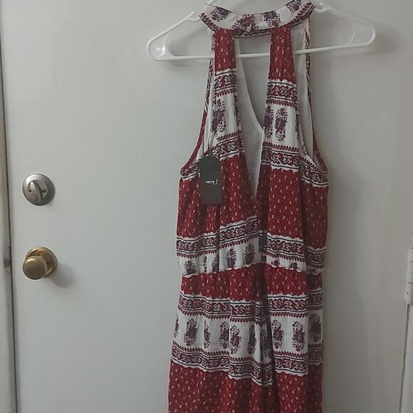 Very J Boho Tassel Tie Front Romper M Bohemian Summer Festival Hippie Summer NEW - Picture 4 of 8